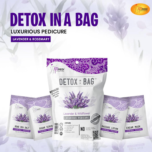 Spa Redi Detox In A Bag Pedicure Kit - Lavender & Wildflower