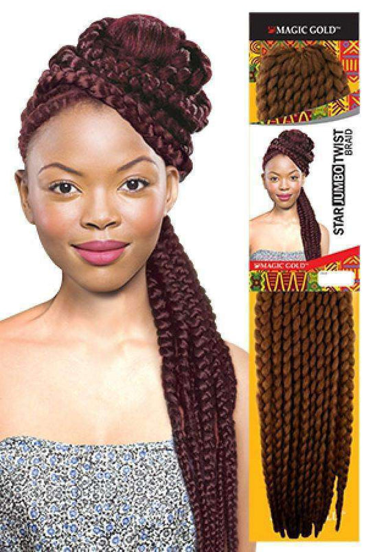 Magic Gold Star Jumbo Twist 24" - Beautiful Black Hair