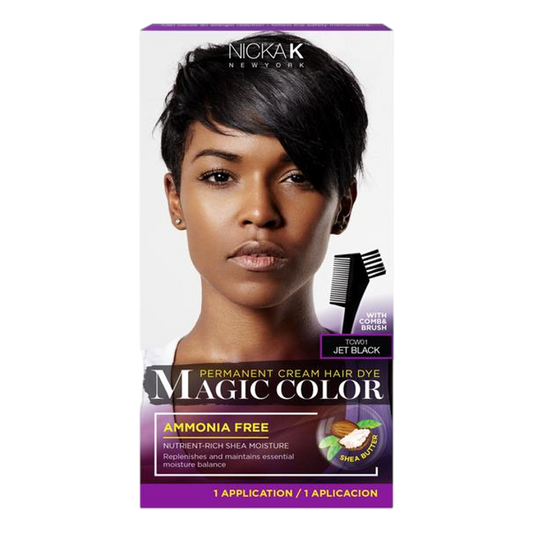 Magic Color Permanent Cream Hair Dye - Jet Black - Beautiful Black Hair