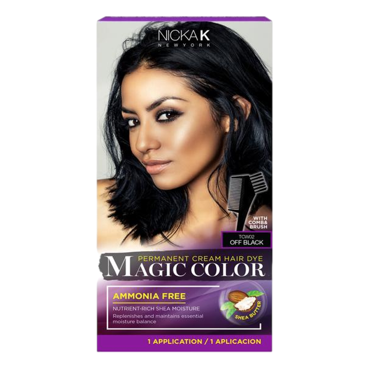 Magic Color Permanent Cream Hair Dye - Off Black - Beautiful Black Hair