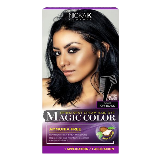 Magic Color Permanent Cream Hair Dye - Off Black - Beautiful Black Hair