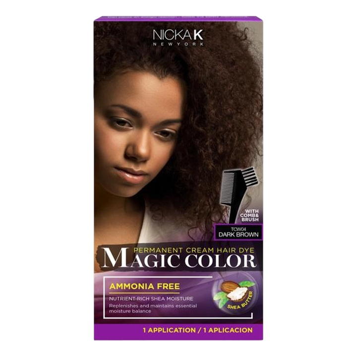 Magic Color Permanent Cream Hair Dye - Dark Brown - Beautiful Black Hair