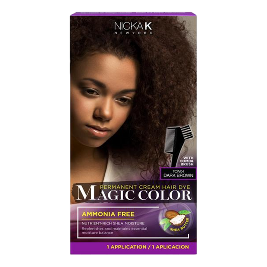 Magic Color Permanent Cream Hair Dye - Dark Brown - Beautiful Black Hair