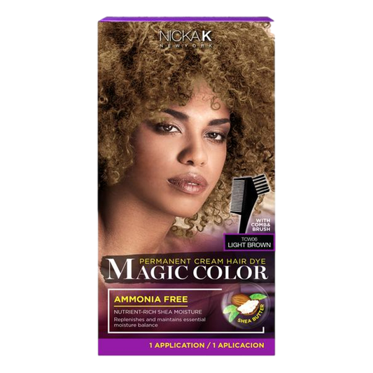 Magic Color Permanent Cream Hair Dye - Light Brown - Beautiful Black Hair