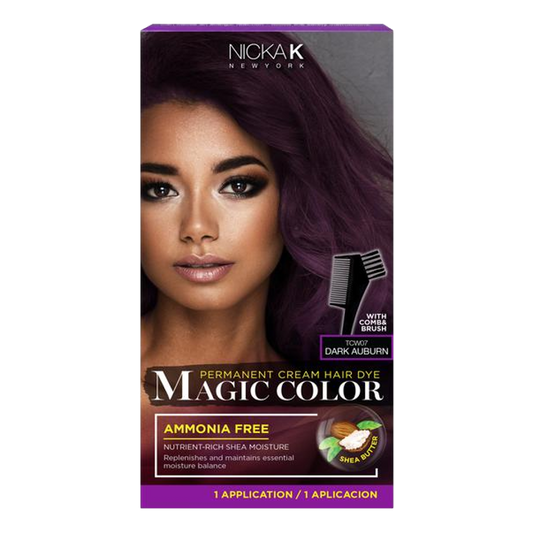 Magic Color Permanent Cream Hair Dye - Dark Auburn - Beautiful Black Hair