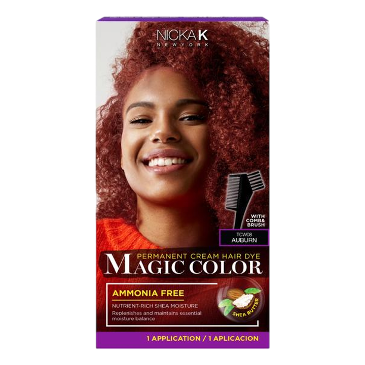 Magic Color Permanent Cream Hair Dye - Auburn - Beautiful Black Hair