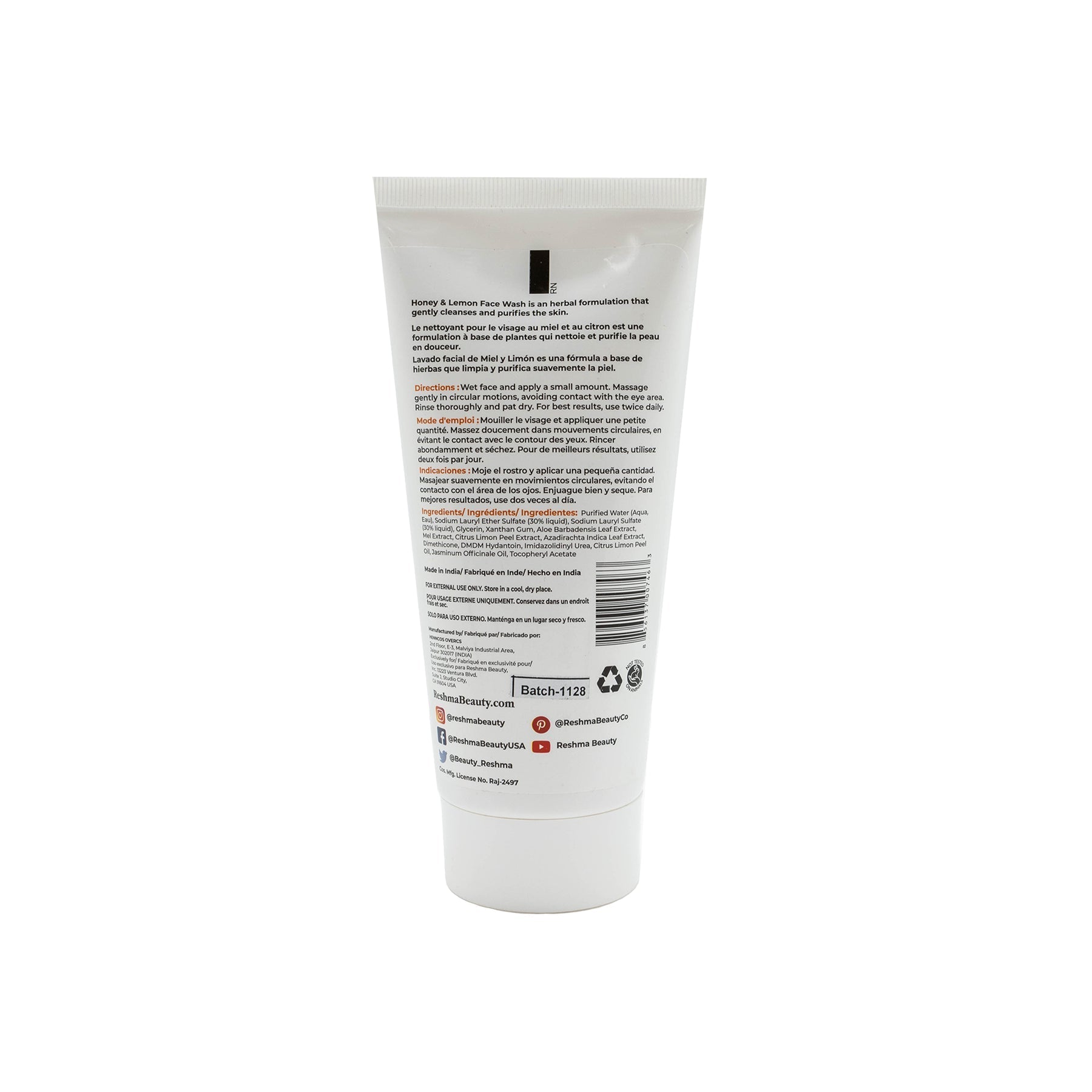 Reshma Face Wash - Honey & Lemon