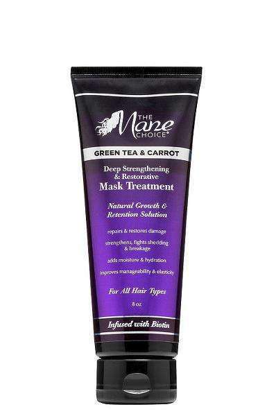 The Mane Choice Green Tea & Carrot Deep Strengthening & Restorative Mask Treatment - Beautiful Black Hair