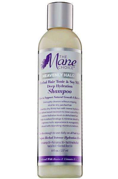 The Mane Choice Heavenly Halo Herbal Hair Tonic & Soy Milk Deep Hydration Shampoo - Beautiful Black Hair