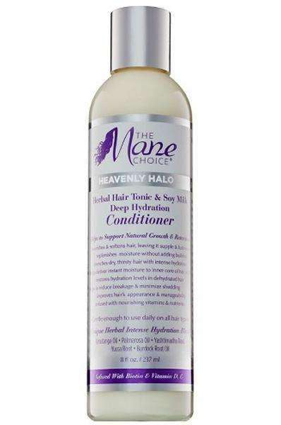 The Mane Choice Heavenly Halo Herbal Hair Tonic & Soy Milk Deep Hydration Conditioner - Beautiful Black Hair