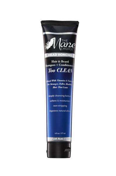 The Mane Choice Head Honcho Hair & Beard Shampoo + Conditioner = Too Clean - Beautiful Black Hair