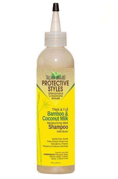 Taliah Waajid Protective Styles Thick & Full Bamboo & Coconut Milk Moisturizing Mint Shampoo - Beautiful Black Hair
