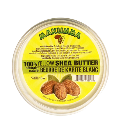 Makumba 100% Yellow Shea Butter 16oz - Beautiful Black Hair