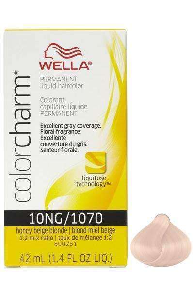 Wella Color Charm Permanent Liquid Hair Color - 10NG/1070 Honey Beige Blonde - Beautiful Black Hair