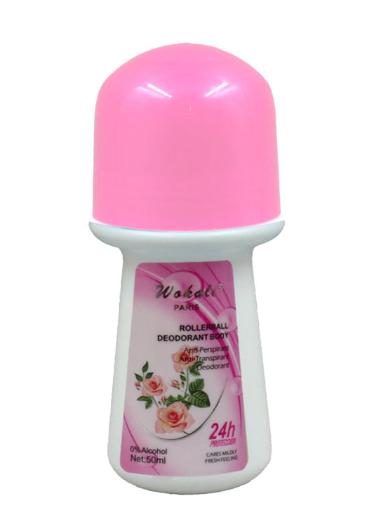 Wokali Rollerball Deodorant Body Anti-Perspirant - Pink Rose