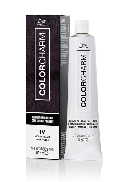 Wella Color Charm Permanent Crème Hair Color - 1V Violet Black