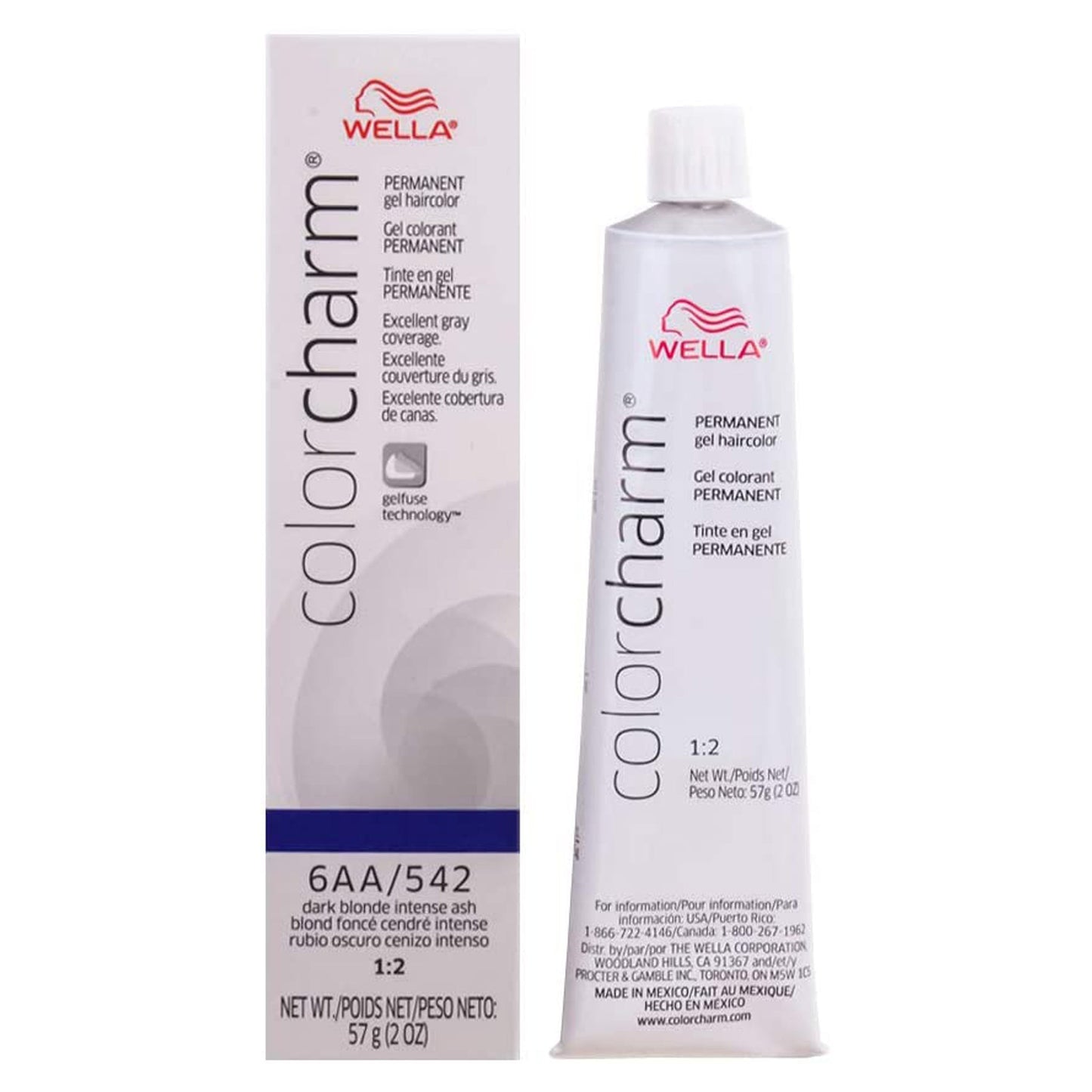 Wella Color Charm Gel Permanent Hair Color - 6AA/542 Ash Blonde - Dollar Deals