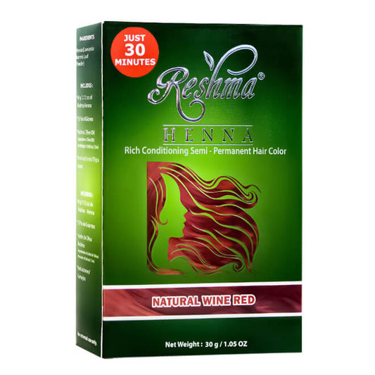 Reshma 30 Minute Henna Semi Permanent Hair Color - Natural Red Wine
