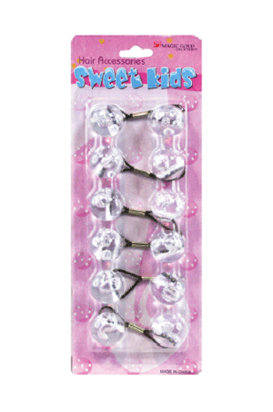 Magic Gold Hair Baubles - Round #XL11 Clear - Beautiful Black Hair