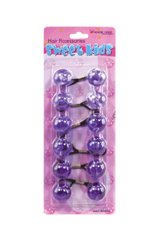 Magic Gold Hair Baubles - Round #XL15 Crystal Purple Mix - Beautiful Black Hair