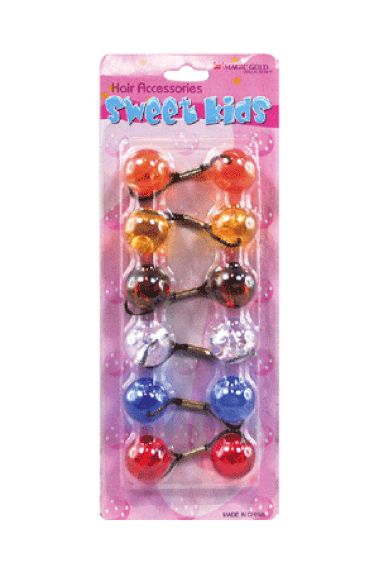 Magic Gold Hair Baubles - Round #XL18 Crystal Mix - Beautiful Black Hair
