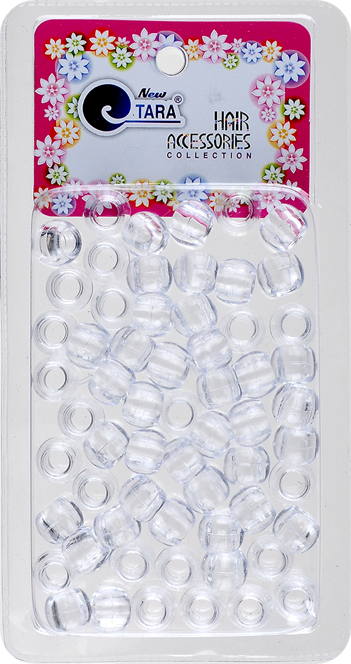 Tara Large Hair Beads - Clear #ZQ7910 - Beautiful Black Hair