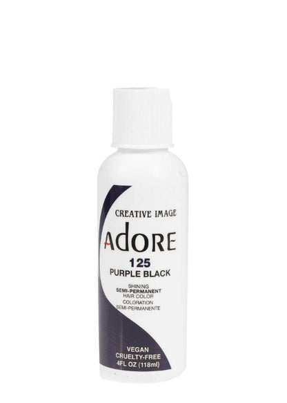 Adore Semi-Permanent Hair Color - 125 Purple Black - Beautiful Black Hair