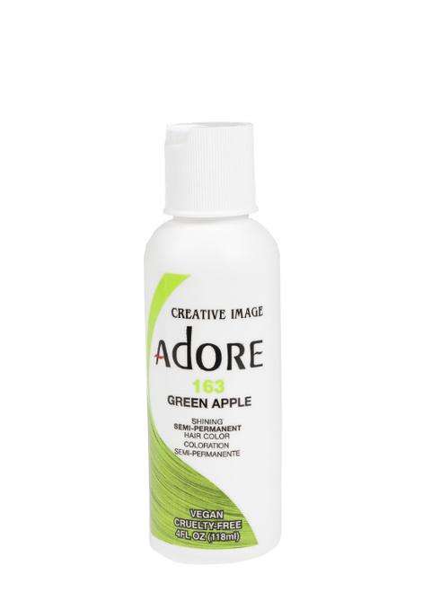 Adore Semi-Permanent Hair Color - 163 Green Apple - Beautiful Black Hair