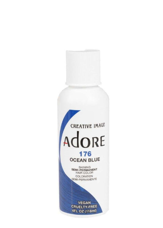 Adore Semi-Permanent Hair Color - 176 Ocean Blue - Beautiful Black Hair