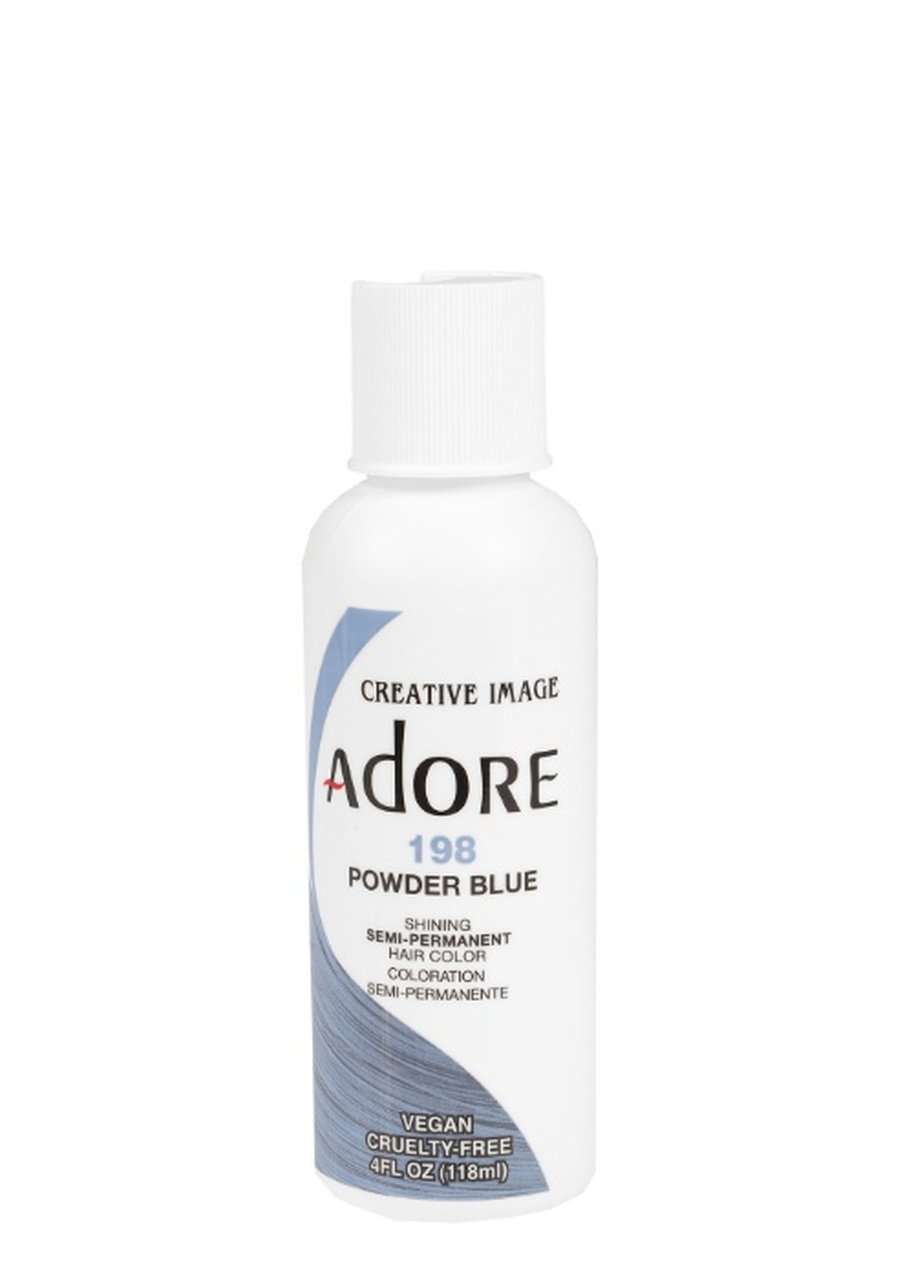 Adore Semi-Permanent Hair Color - 198 Powder Blue - Beautiful Black Hair