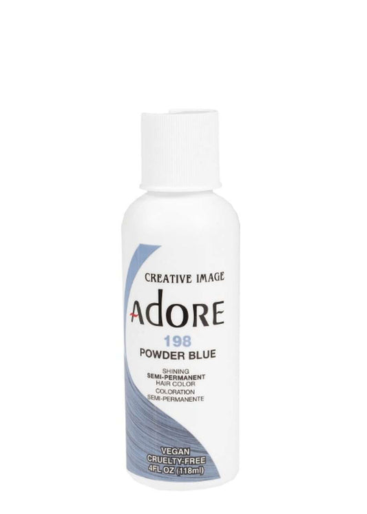 Adore Semi-Permanent Hair Color - 198 Powder Blue - Beautiful Black Hair