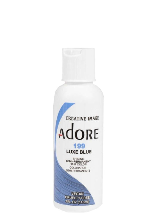 Adore Semi-Permanent Hair Color - 199 Luxe Blue - Beautiful Black Hair