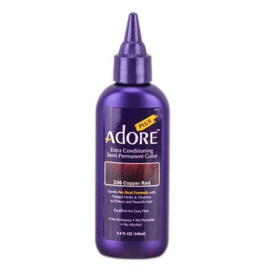 Adore Plus Hair Color For Gray Hair - 336 Copper Red - Beautiful Black Hair