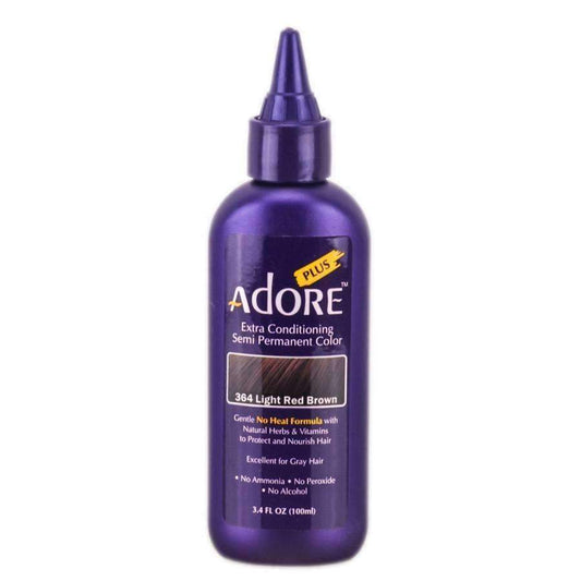 Adore Plus Hair Color For Gray Hair - 364 Light Red Brown - Beautiful Black Hair