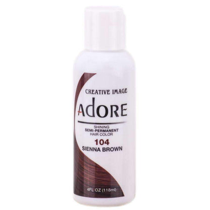 Adore Semi-Permanent Hair Color - 104 Sienna Brown - Beautiful Black Hair