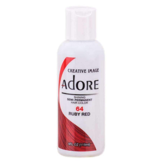 Adore Semi-Permanent Hair Color - 64 Ruby Red - Beautiful Black Hair