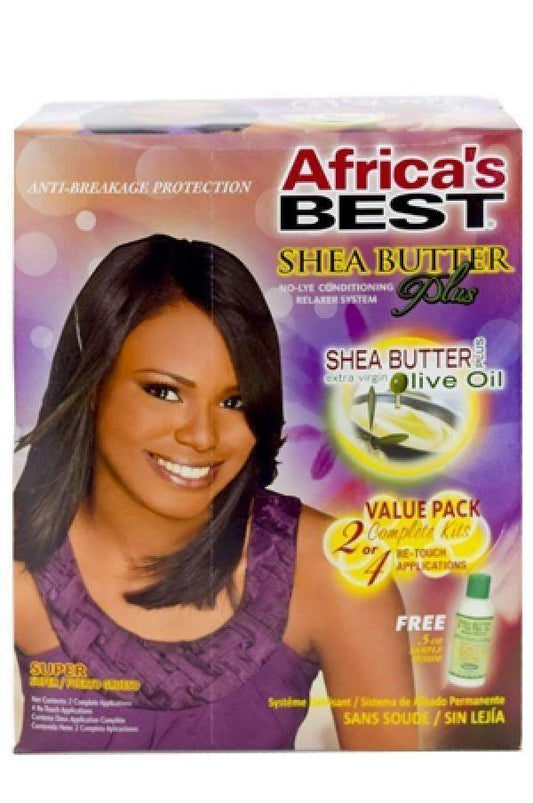 Africa's Best Shea Butter Plus Relaxer Value Pack Super - Beautiful Black Hair
