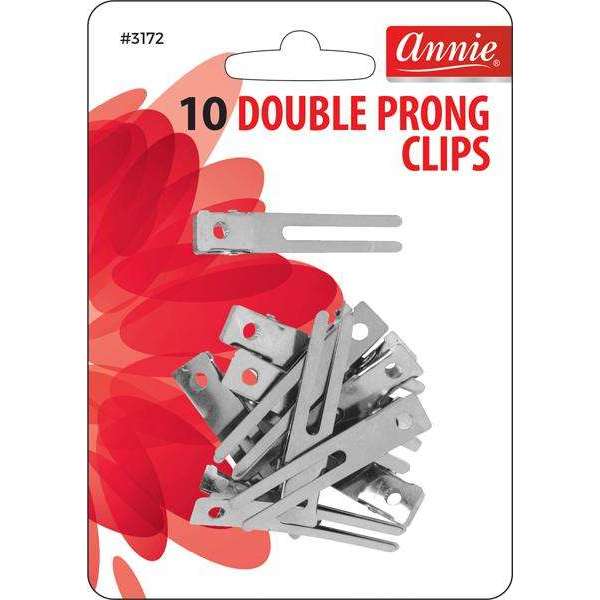 Annie Double Prong Clips 10pc #3172 - Dollar Deals