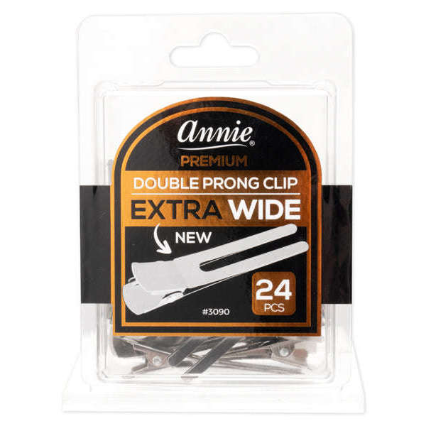 Annie Premium Large Double Prong Clips 24pcs #3090