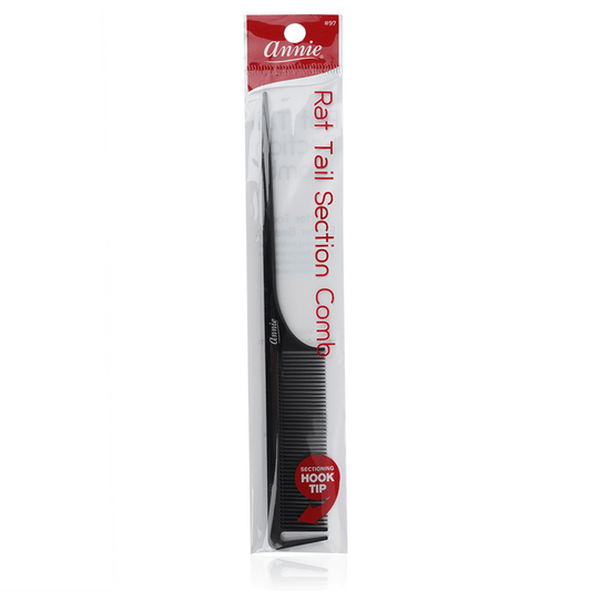 Annie Rat Tail Section Comb Black #97