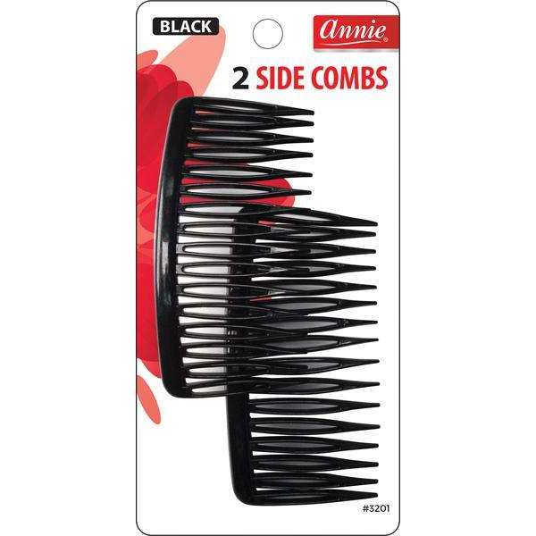 Annie 2 Side Large Hair Comb Black 2pc #3201 - Dollar Deals