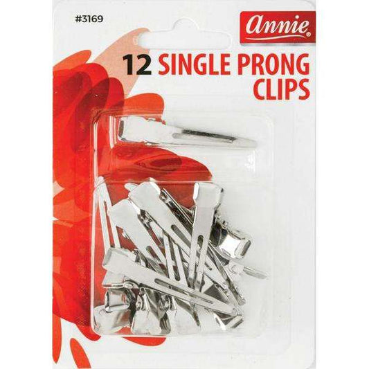 Annie Single Prong Clips 12pc #3169