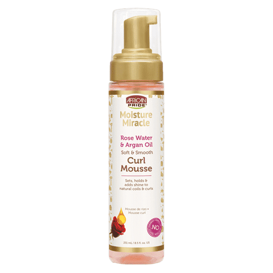 African Pride Moisture Miracle Rose Water & Argan Oil Curl Mousse - Beautiful Black Hair