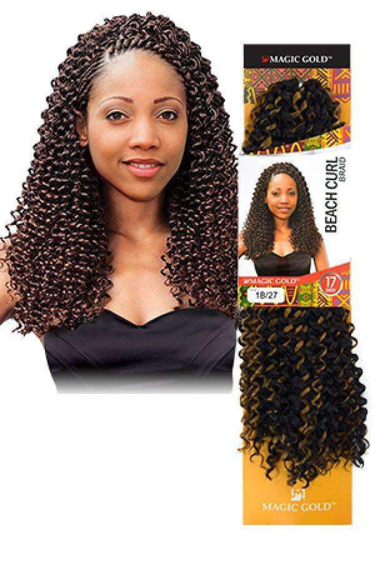 Magic Gold Beach Curl Braid 17" - Beautiful Black Hair