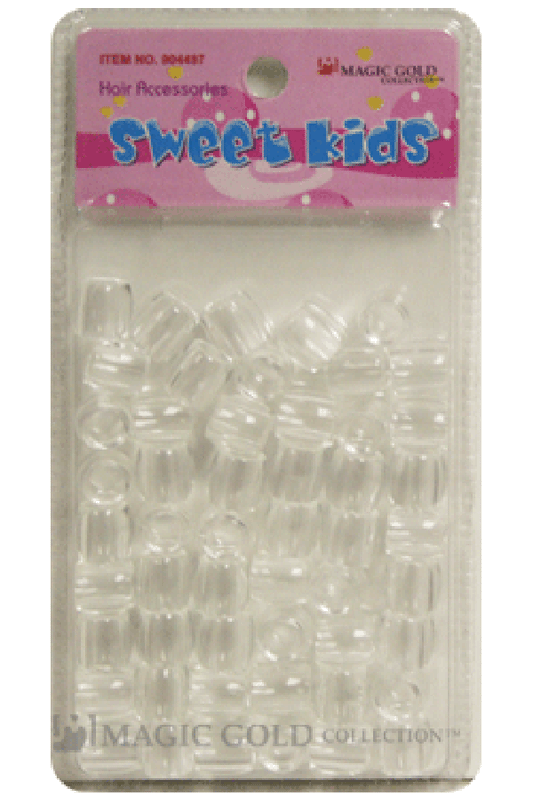 Sweet Kids Hair Beads - Clear Ring #1988 - Beautiful Black Hair