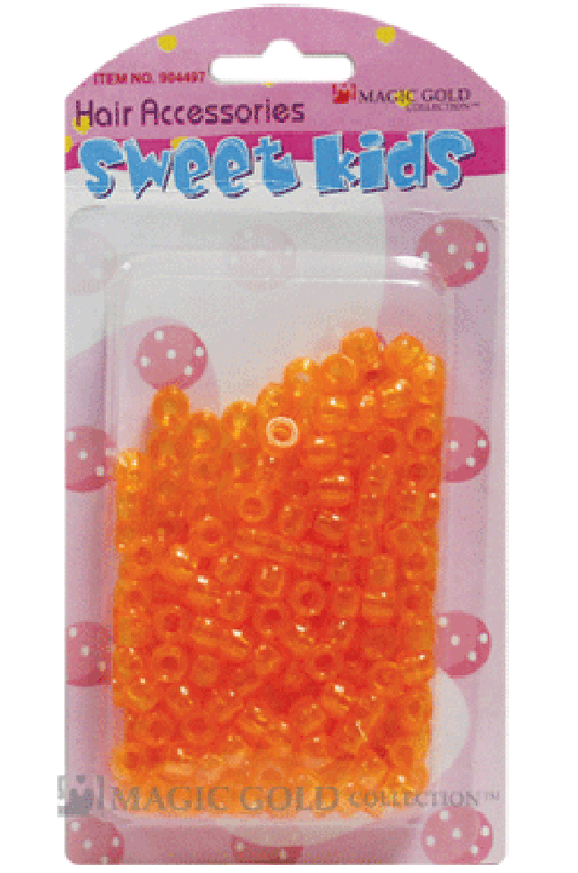 Sweet Kids Hair Beads - Orange Crystal #1977 - Beautiful Black Hair