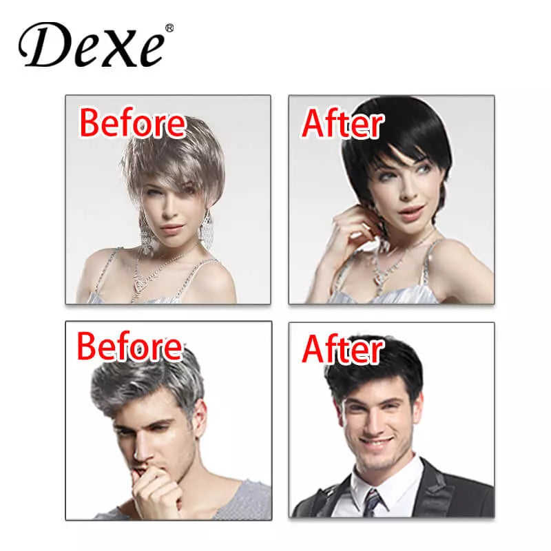 Dexe Black Hair Shampoo w/Comb