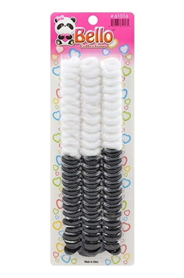 Bello O-Ring Small Ponytailers - Black & White #61016 - Dollar Deals