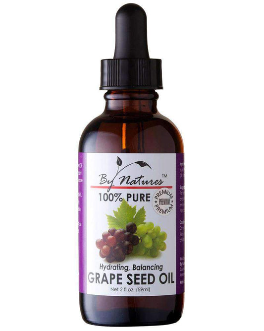 By Natures 100% Pure Grape Seed Oil - Beautiful Black Hair