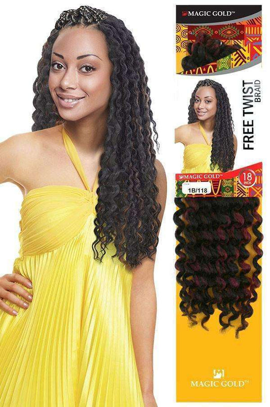 Magic Gold Free Twist 18" - Beautiful Black Hair